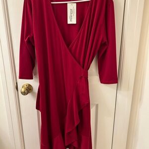 Meaneor Couture Asymmetrical Red Dress